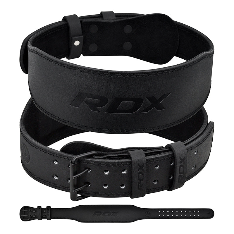 BELT 4" LEATHER FULL BLACK