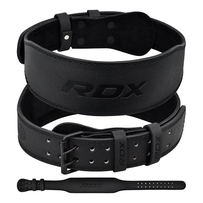BELT 4" LEATHER FULL BLACK